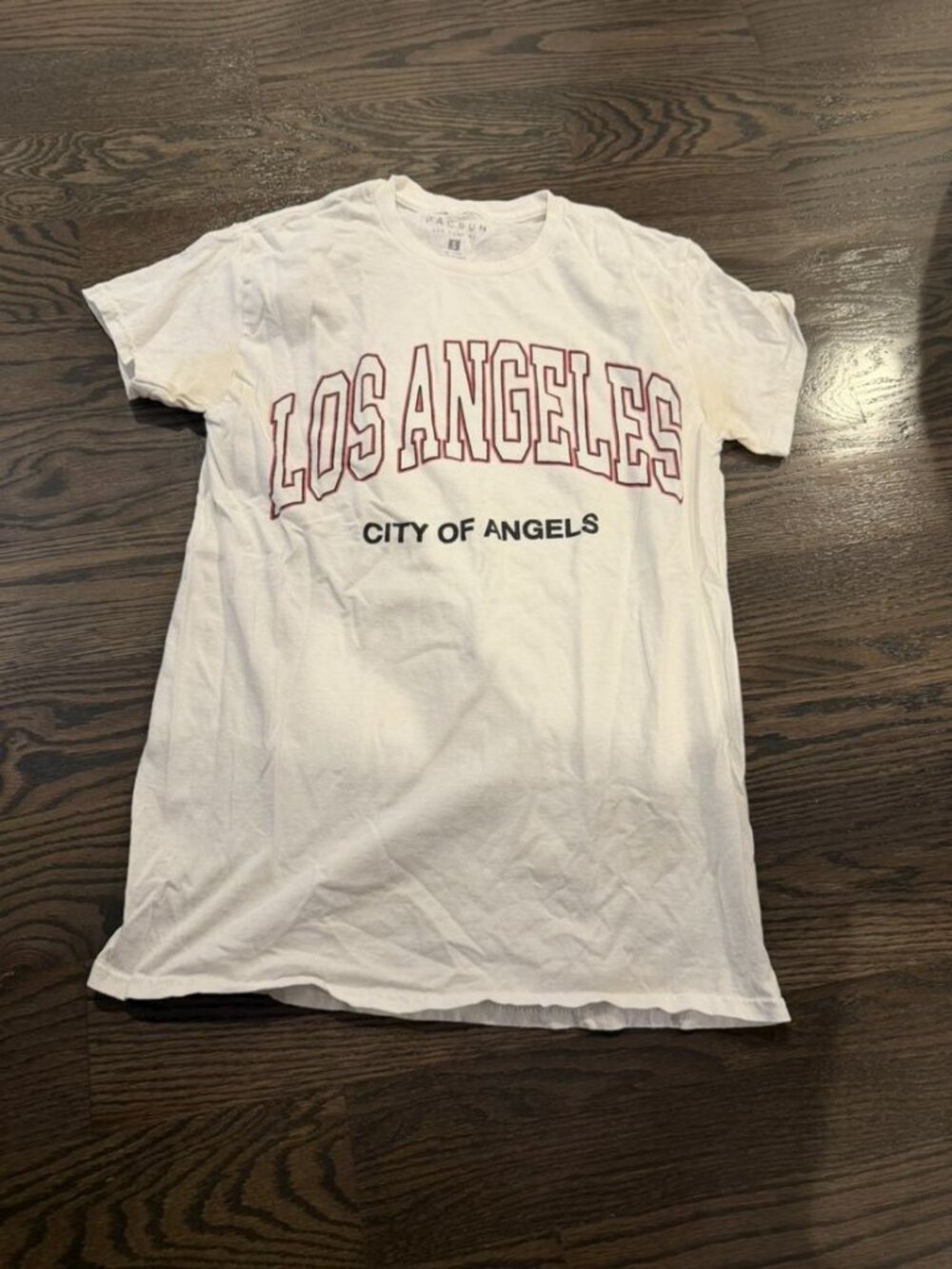 PacSun Los Angeles City of Angels White Graphic Tee Size S